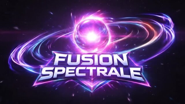 The text uses a strong, angular, bold font with a bluish silver color and a sparkling neon pink purple outline.
