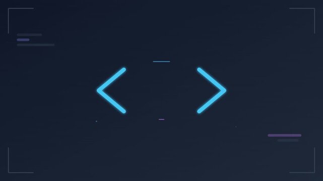 Code Brackets Development Software Programming Script Tech Animation