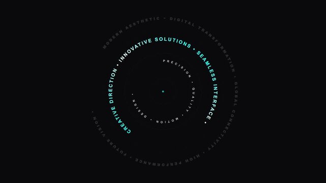circular rotating text path modern graphic animation