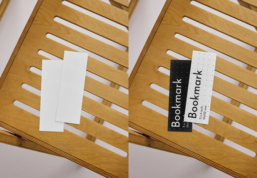 Mockup Of Two Customized Bookmarks