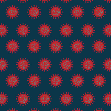 Seamless background of Hantavirus in flat design.