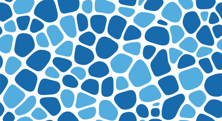 Obraz premium Blue Pebble Mosaic Water Texture Vector Background for Pool, Spa and Summer Design