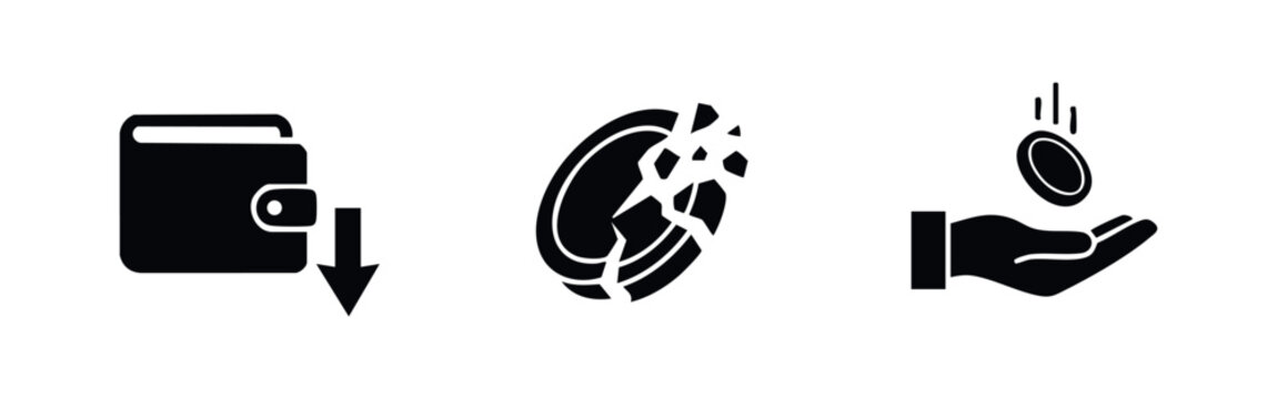 Financial Loss and Economy Icons