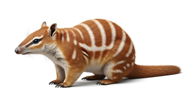 Striped possum illustration detailed digital painting of a rare australian marsupial in natural pose