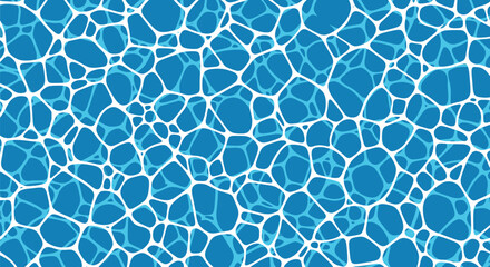 Obraz premium Blue water texture abstract vector mosaic pattern for pool, ocean, and summer background