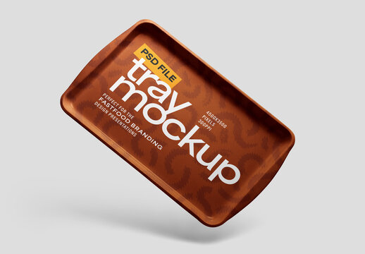 Fast Food Restaurant Serving Tray Mockup