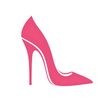 Stylish Pink High Heel Shoe Fashionable Footwear Accessory