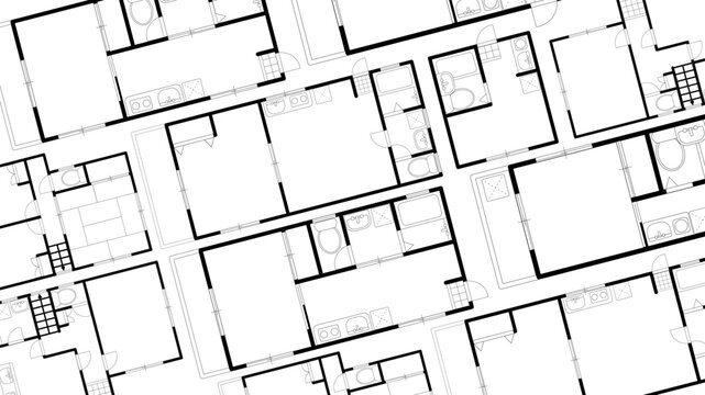 住宅の間取り図で構成された背景素材