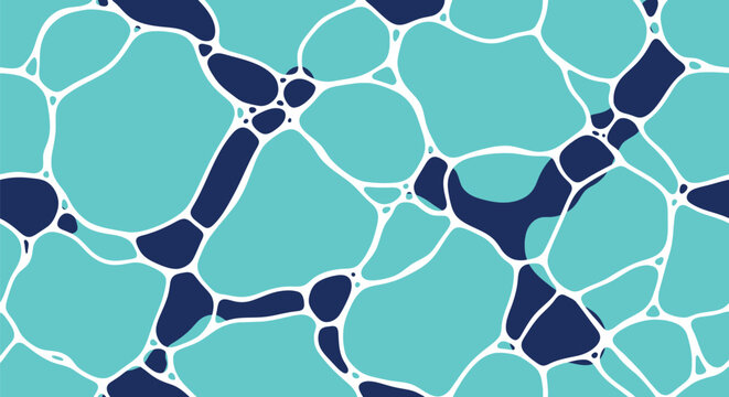 Abstract aqua mosaic vector water texture pattern with blue pool tiles