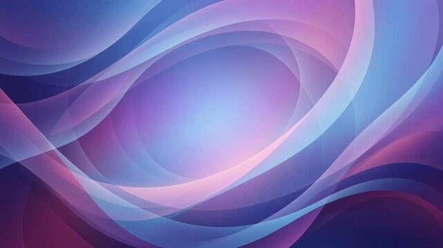 Abstract Purple and Blue Waves &ndash; Fluid Gradient Motion Background