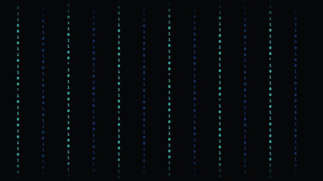 binary code data stream digital technology information animation