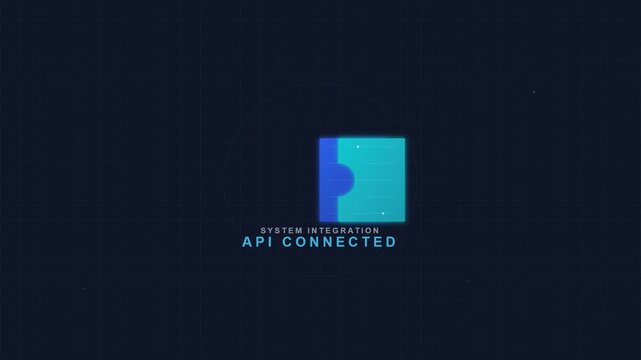 api integration software connection digital system animation