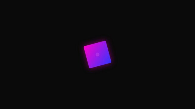 A vibrant glowing cube floating against a deep black background atmosphere