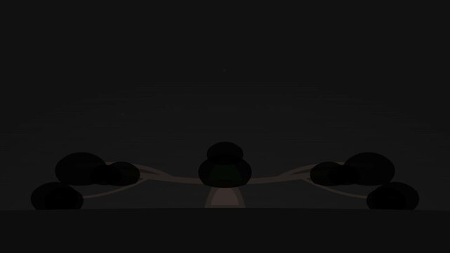 Ancient Yew Tree Spreading Wide Animation Loop