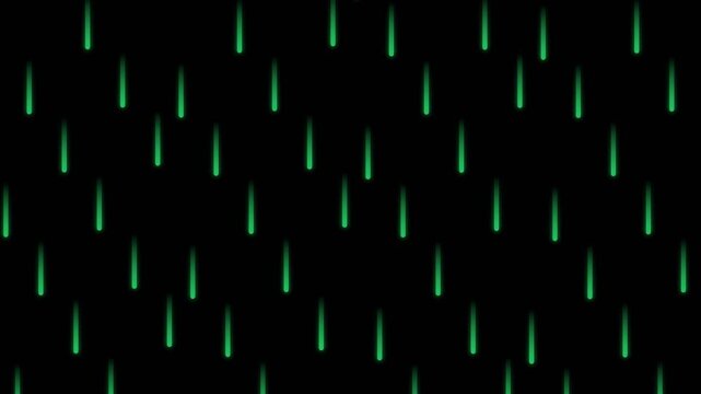 Abstract background featuring glowing green vertical light streaks on black
