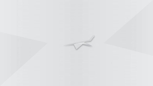 abstract origami crane flapping modern motion background