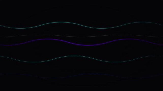 Abstract Neon Line Flow Background Overlay Effect