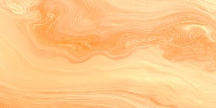 Warm orange and yellow swirling marble texture background with smooth flowing patterns