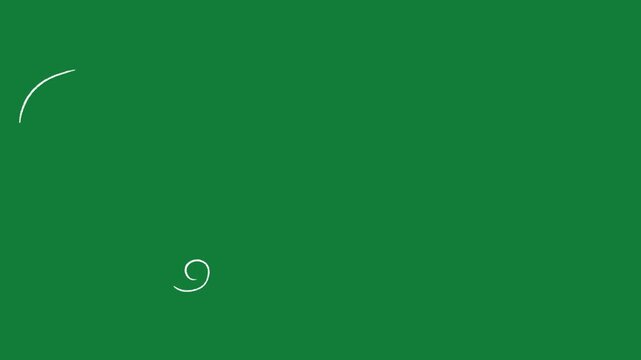 vector white lines wind effect on green screen, UI motion graphics. alpha adjustment layer, smooth animated line filter, 2d animation