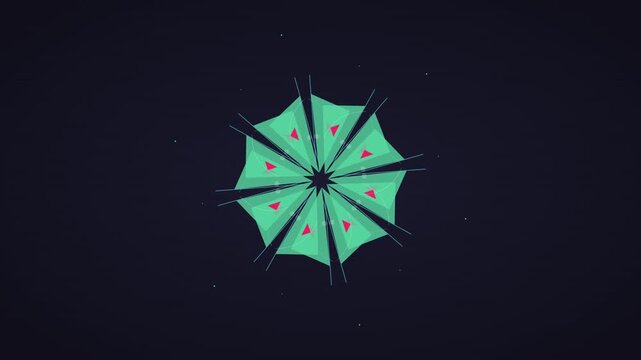 abstract kaleidoscope mirroring shapes modern pattern background vector
