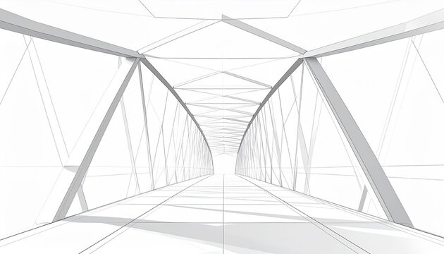 Modern architectural bridge structure