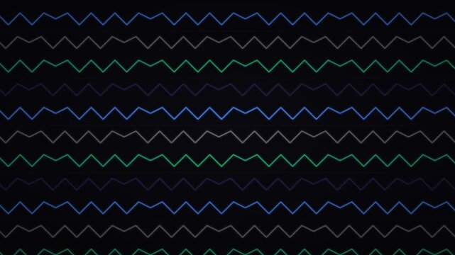 Abstract Geometric Zigzag Pattern Shifting Animation Loop