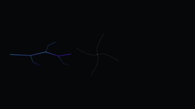 abstract fractal branching lines modern pattern background vector