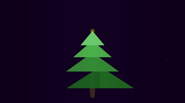abstract fir tree layer animation on deep purple