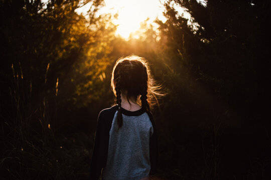 Girl Looking Away in Sun