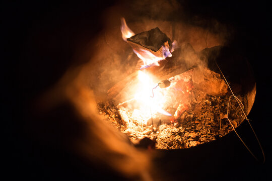 Cooking S'more's by the Campfire