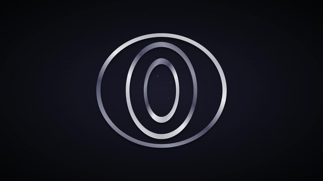 abstract 3d interlocking rings rotating motion background