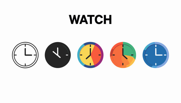 Analog Watch Face Dial with Hands on a White Background Photograph