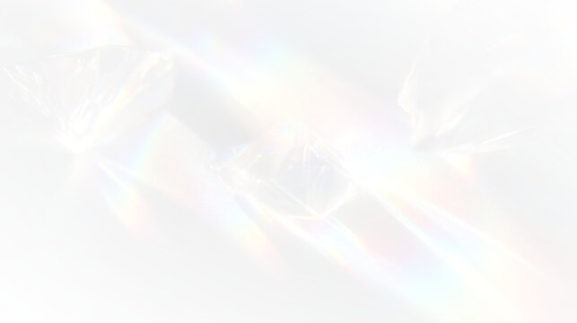 Beam rainbow crystal prism sparkle light transparent optical refraction with holographic overlay glowing futuristic abstract texture design.