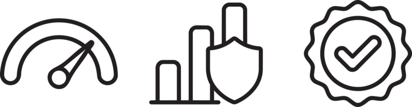 ESG Scorecard Performance Rating Icon Set Vector