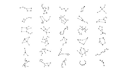 Fototapeta premium Graph nodes network diagram with dotted and connected geometry for data visualization and abstract tech background