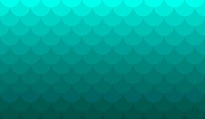 Mermaid Scale Background on Teal Ombre Gradient. Blue Ocean Wave pattern. Seigaiha. Underwater Seamless Teal Fish Scale Pattern For Sea Theme Like Background, Wallpaper, Print, Decoration  © Wulandari