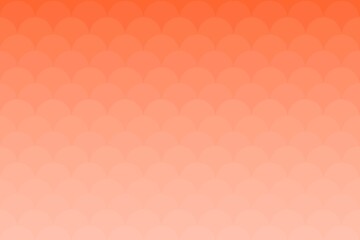 Orange Background or Wallpaper with Abstract Modern Fish Scale, Koi Scale or Mermaid Scale Texture Pattern. Sunset Orange. Orange Seigaiha Traditional Japanese Oriental Wave Pattern Background. © Wulandari