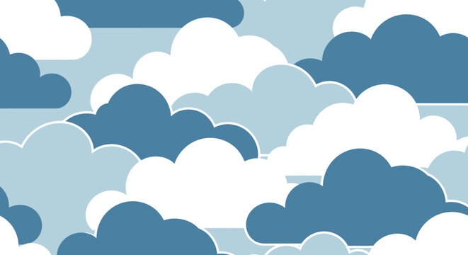 Clouds in the blue sky.