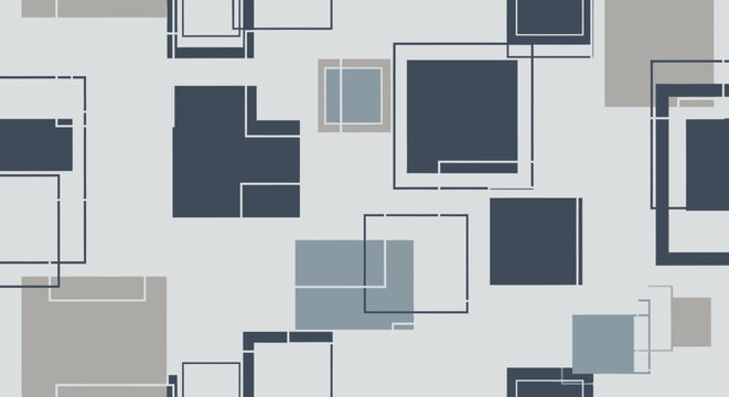 Squares and rectangles in gray.