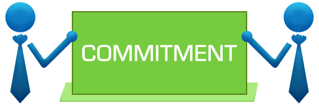 Commitment Banner Symbols Left Right Green Blue 