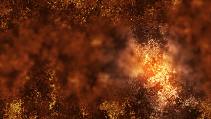 Orange Nebula Energy Abstract Background With Glowing Light © Zhuk