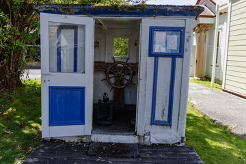 Small Wooden Wheelhouse Shed Ship Helm © Mikhail