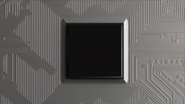 半導体回路のマイクロチップ構造とシリコンダイの金属マクロテクスチャ