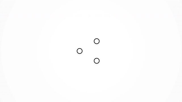Four small, distinct circles are evenly spaced in a light, minimalistic background, forming a symmetrical pattern with subtle shadows