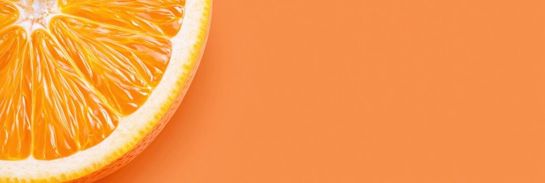 Vibrant orange fruit section on plain background perfect for food or healthy diet
