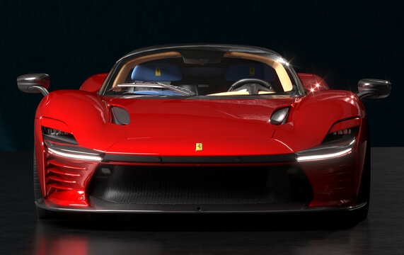 Ferrari Daytona SP3 is a limited-edition hypercar from the Icona series-Illustrative editorial	