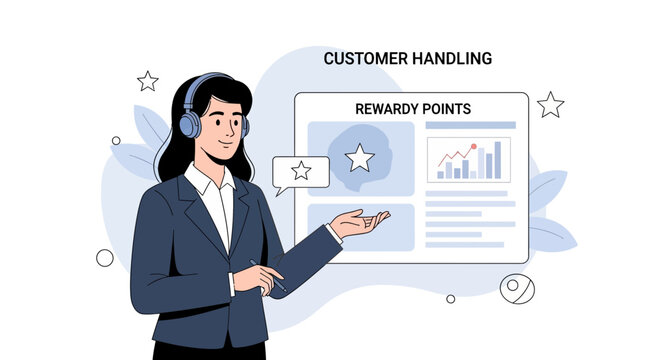 Customer Support Agent Explains Reward Points Program with Analytics