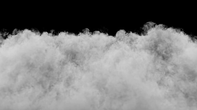 Abstract White Smoke and Water Splash Clouds on Black Background with Blue Light Texture, Steam Fog and Fire Inspired Atmospheric Nature Design