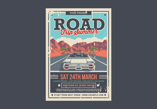 Road Trip Summer Flyer
