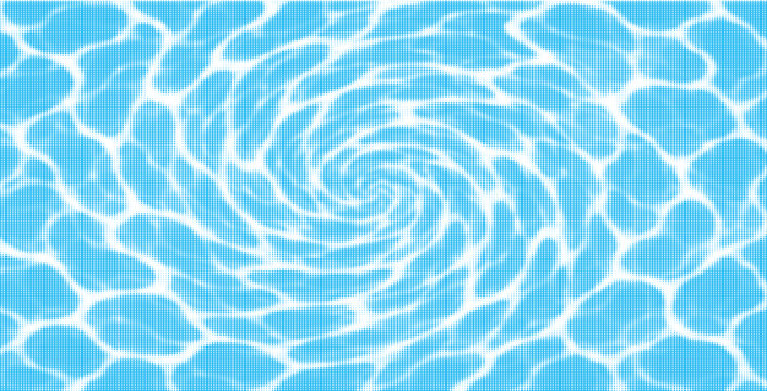 Blue and white water ripples light surface overlay background. 3d clear ocean surface pattern with reflection effect backdrop. Marble desaturated texture.